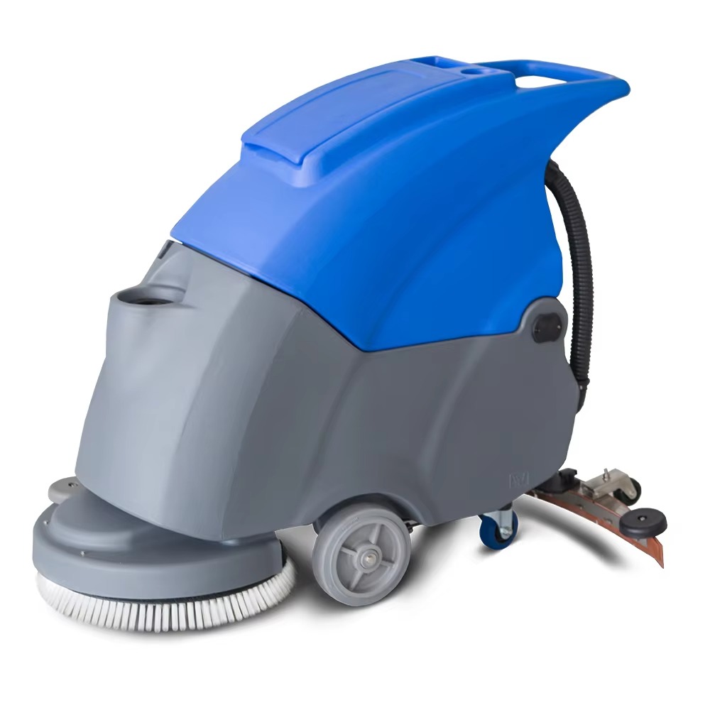 Floor Scrubber Machine Walk Behind - Lavadora de Piso Elétrica com Operador
