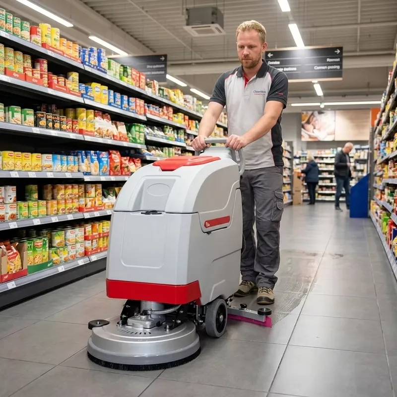 Floor Scrubber Machine Walk Behind - 2026 XD55 Lavadora de Piso Autopropelida