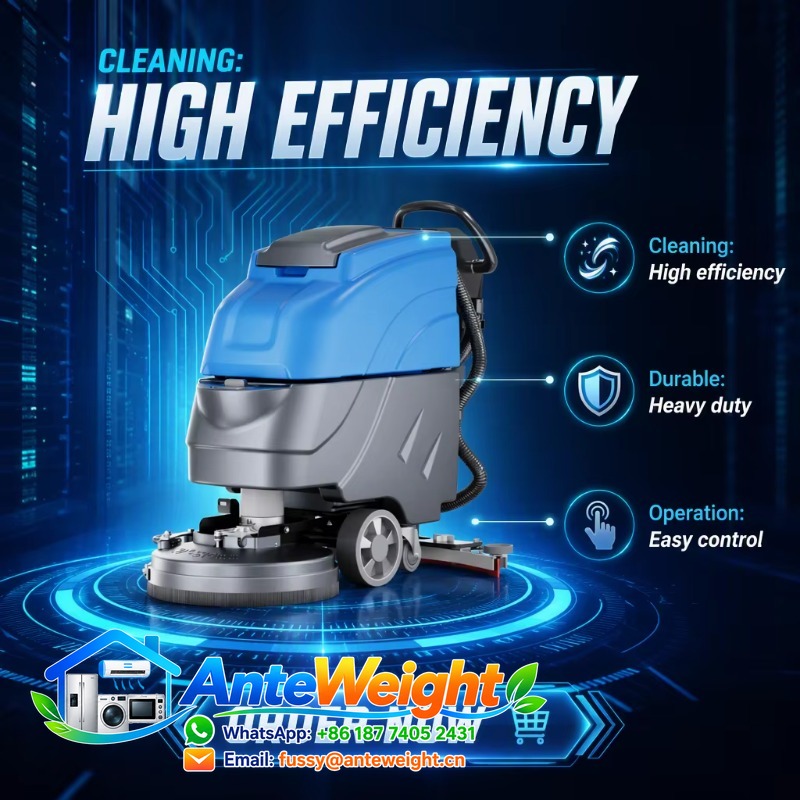 Floor Scrubber Machine Walk Behind - Máquina Industrial de Limpeza de Pisos