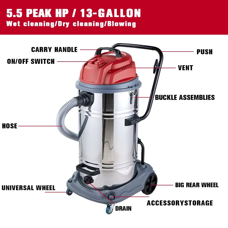 Aspirador de Pó Industrial Pro - Wet Dry Vacuum 60L avaliação e preço